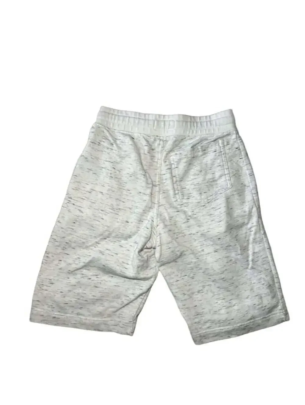 CSG Men's White and Grey Marled Sweat Shorts Drawstring Waist, Size M